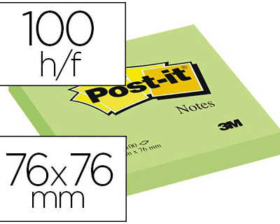 bloc-notes-post-it-76x76mm-coloris-vert-pastel