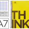 CAHIER SPIRALE LIDERPAPEL SÉRIE THINK A7 7,4X10,5CM 200 PAGES 80G 5X5MM 4 TROUS COIL-LOCK BANDES 4 COULEURS JAUNE CAHIER SPIRALE LIDERPAPEL SÉRIE THINK A7 7,4X10,5CM 200 PAGES 80G 5X5MM 4 TROUS COIL-LOCK BANDES 4 COULEURS JAUNE