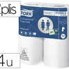 PAPIER TOILETTE TORK OUATE CEL LULOSE FIBRES RECYCLAES GAUFFRAGE DOUBLE APAISSEUR PAQUET 4 ROULEAUX 300F