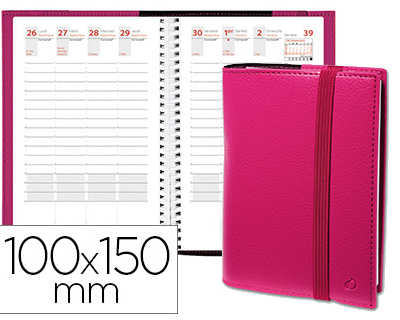 agenda-quo-vadis-time-life-100x150mm-1-semaine-2-pages-coloris-rose