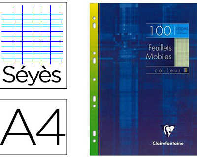 feuillet-mobile-clairefontaine-a4-210x297mm-papier-valin-velouta-100-pages-90g-sayes-perfora-coloris-vert