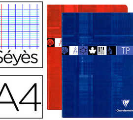 cahier-piqua-clairefontaine-tr-avaux-pratiques-papier-valin-velouta-a4-21x29-7cm-80-pages-40-sayes-40-unies-90g