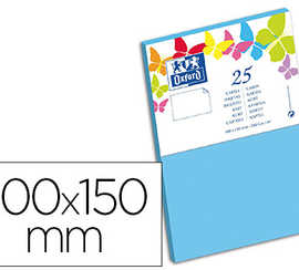 carte-oxford-v-lin-100x150mm-2-40g-coloris-bleu-lagon-tui-25u