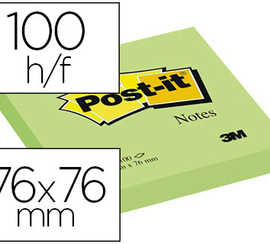 bloc-notes-post-it-76x76mm-coloris-vert-pastel