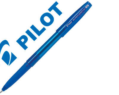 stylo-bille-pilot-super-grip-g-cap-pointe-large-coloris-bleu