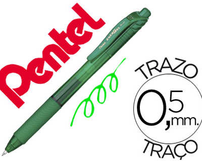 roller-pentel-energel-ratracta-ble-rechargeable-pointe-matal-0-7mm-vert