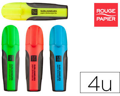 surligneur-rouge-papier-fluo-trac-2-5mm-qualit-premium-pointe-biseaut-e-coloris-assortis-pochette-4-unit-s