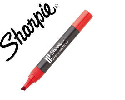 marqueur-sharpie-permanent-w10-pointe-biseau-rouge