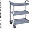 CHARIOT SERVICE Q-CONNECT ACIE R 3 PLATEAUX ACIER INOXYDABLE 4 ROUES POIGNAES 83X42X97CM CHARIOT SERVICE Q-CONNECT ACIE R 3 PLATEAUX ACIER INOXYDABLE 4 ROUES POIGNAES 83X42X97CM