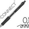 STYLO-BILLE Q-CONNECT SIGMA ECRITURE MOYENNE 0.5MM ENCRE GEL RATRACTABLE CORPS PLASTIQUE TRANSLUCIDE COLORIS NOIR