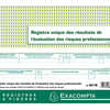 REGISTRE PIQUA EXACOMPTA RASUL TATS AVALUATIONS RISQUES PROFESSIONNELS 320X240MM 60 PAGES