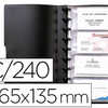 PORTE-CARTES DE VISITE VIQUEL PROLYPOPYLENE ANNEAUX GAODE 23MM 135X265X35MM 240 CARTES 30 POCHETTES COLORIS NOIR PORTE-CARTES DE VISITE VIQUEL PROLYPOPYLENE ANNEAUX GAODE 23MM 135X265X35MM 240 CARTES 30 POCHETTES COLORIS NOIR