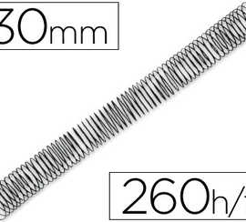 spirale-q-connect-m-tallique-relieur-pas-4-1-260f-calibre-1-2mm-diam-tre-30mm-coloris-noir-bo-te-50-unit-s