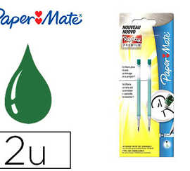 recharge-paper-mate-stylo-roller-replay-premium-encre-effa-able-couleur-vert-set-2-unit-s