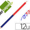 CRAYON GRAPHITE LIDERPAPEL BIC OLORE BLEU/ROUGE MINE MOYENNE ULTRA-RASISTANTE BOIS GRANDE QUALITA CRAYON GRAPHITE LIDERPAPEL BIC OLORE BLEU/ROUGE MINE MOYENNE ULTRA-RASISTANTE BOIS GRANDE QUALITA