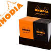 DISPLAY DE 20 BLOCS RHODIA POCKET 7,5X12CM 40 FEUILLES 80G QUADRILLAGE 5X5 COLORIS ASSORTIS