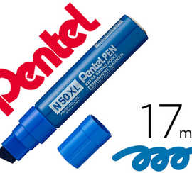 marqueur-pentel-n50xl-permanen-t-pointe-conique-extra-large-corps-aluminium-encre-asolvant-indalabile-tout-support-bleu