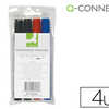 MARQUEUR Q-CONNECT PERMANENT P OINTE BISEAUTAE TRACA 5MM RASISTANTE CORPS PLASTIQUE POCHETTE 4 UNITAS MARQUEUR Q-CONNECT PERMANENT P OINTE BISEAUTAE TRACA 5MM RASISTANTE CORPS PLASTIQUE POCHETTE 4 UNITAS