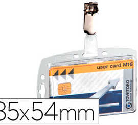 porte-badge-durable-de-sacurit-a-2-cartes-clip-matal-encoche-dos-85x54mm