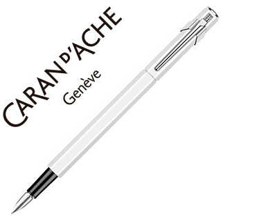 stylo-plume-caran-d-ache-840-pop-line-plume-moyenne-corps-aluminium-coloris-blanc-avec-tui