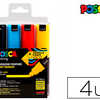 MARQUEUR POSCA PC7M GOUACHE EN CRE INODORE TOUTES SURFACES POINTE LARGE CONIQUE COLORIS NOIR JAUNE BLEU CLAIR ROUGE 4U MARQUEUR POSCA PC7M GOUACHE EN CRE INODORE TOUTES SURFACES POINTE LARGE CONIQUE COLORIS NOIR JAUNE BLEU CLAIR ROUGE 4U