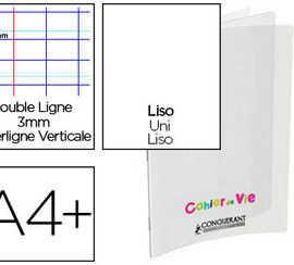 cahier-vie-agrafa-conquarant-c-lassique-couverture-polypropylene-a4-24x32cm-96-pages-48-lignaes-10mm-48-unies-90g