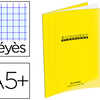 CAHIER PIQUA CONQUARANT CLASSI QUE COUVERTURE POLYPROPYLENE RIGIDE TRANSPARENTE A5+ 17X22CM 32 PAGES 90G SAYES JAUNE