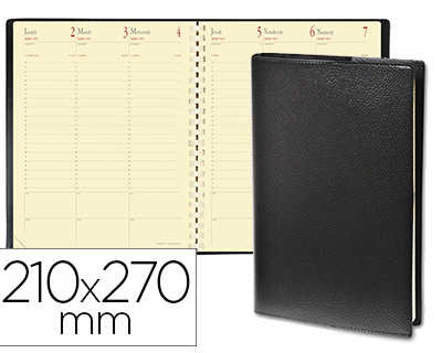 agenda-quo-vadis-impala-prestige-manager-210x270mm-1-semaine-2-pages-coloris-noir