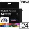 MARQUEUR PROFESSIONNEL W&N PROMARKER DOUBLE POINTE COULEURS ASSORTIES TROUSSE ÉTUDIANT 24 UNITÉS