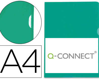pochette-coin-q-connect-polypr-opylene-graina-aconomique-12-100e-coloris-vert-transparent-bo-te-100-unitas