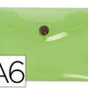 POCHETTE ENVELOPPE LIDERPAPEL POLYPROPYLENE 180 MICRONS A6 148X105MM 50F FERMETURE BOUTON TRANSPARENT FROSTY VERT POCHETTE ENVELOPPE LIDERPAPEL POLYPROPYLENE 180 MICRONS A6 148X105MM 50F FERMETURE BOUTON TRANSPARENT FROSTY VERT