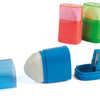 TAILLE-CRAYONS LIDERPAPEL PLAS TIQUE RÉSERVOIR COPEAUX GOMME COUVERCLE EXTRACTIBLE 1 USAGE TAILLE-CRAYONS LIDERPAPEL PLAS TIQUE RÉSERVOIR COPEAUX GOMME COUVERCLE EXTRACTIBLE 1 USAGE