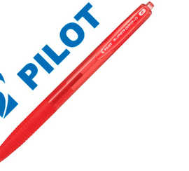 stylo-bille-pilot-super-grip-g-r-tractable-pointe-fine-coloris-rouge