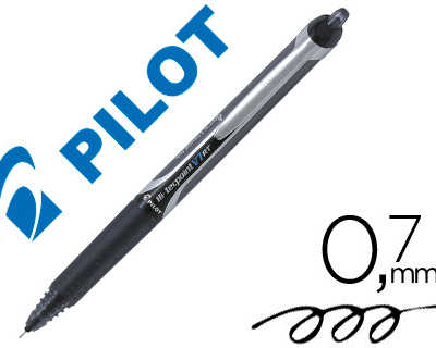 roller-pilot-v7-rt-r-tractable-criture-moyenne-encre-liquide-grip-caoutchouc-syst-me-s-curit-fuites-avion-couleur-noir