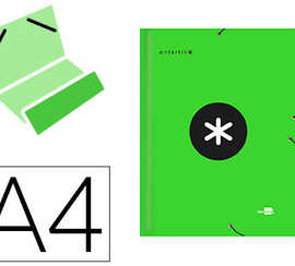 trieur-liderpapel-antartik-carton-rembord-12-compartiments-lastiques-coloris-vert
