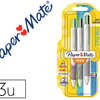 STYLO-BILLE PAPER MATE INKJOY QUATRO ÉCRITURE MOYENNE 0.7MM GRIP COULEURS STANDARDS BLISTER DE 3U STYLO-BILLE PAPER MATE INKJOY QUATRO ÉCRITURE MOYENNE 0.7MM GRIP COULEURS STANDARDS BLISTER DE 3U