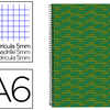 CAHIER SPIRALE LIDERPAPEL MULTILIDER A6 10,5X14,8CM 280P 80G/M2 QUADRILLAGE 5MM MICROPERFORÉ 6 TROUS COLORIS VERT CAHIER SPIRALE LIDERPAPEL MULTILIDER A6 10,5X14,8CM 280P 80G/M2 QUADRILLAGE 5MM MICROPERFORÉ 6 TROUS COLORIS VERT