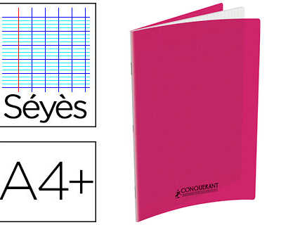 cahier-agraf-conqu-rant-polypropyl-ne-a4-24x32cm-48-pages-s-y-s-90g-coloris-rose