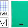 CAHIER PIQUA CLAIREFONTAINE CO UVERTURE POLYPROPYLENE TRANSPARENTE A4 21X29,7CM 96 PAGES 90G SAYES COLORIS VERT