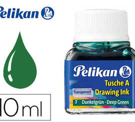 encre-de-chine-pelikan-tire-li-gnes-plumes-dessinateur-pinceaux-couleur-vert-fonca-flacon-10ml