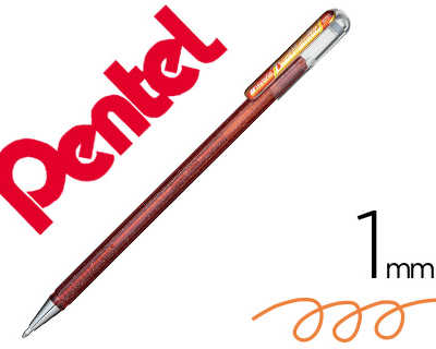 roller-gel-pentel-hybrid-dual-metallic-pointe-bille-1mm-effets-couleur-selon-angle-encre-coloris-orange-jaune-matallique