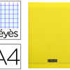 CAHIER PIQUA CLAIREFONTAINE CO UVERTURE POLYPROPYLENE TRANSPARENTE A4 21X29,7CM 96 PAGES 90G SAYES COLORIS JAUNE