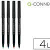 STYLO-FEUTRE Q-CONNECT PERMANENT POINTE FINE MULTI-SUPPORTS CD/DVD PLASTIQUE COULEUR NOIR POCHETTE 4 UNITÉS STYLO-FEUTRE Q-CONNECT PERMANENT POINTE FINE MULTI-SUPPORTS CD/DVD PLASTIQUE COULEUR NOIR POCHETTE 4 UNITÉS