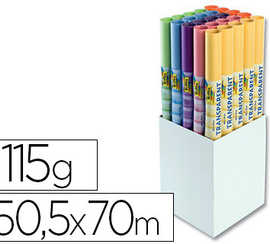 papier-calque-folia-505x700mm-115g-6-coloris-assortis-transparents-rouleau