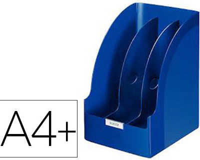 porte-revues-leitz-jumbo-maxi-polystyrene-format-240x320mm-3-compartiments-amovibles-65mm-dos-210mm-320x250x210mm-bleu