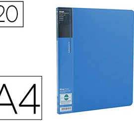 prot-ge-documents-pentel-wing-a4-20-pochettes-coloris-bleu