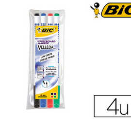 marqueur-bic-velleda-1721-effa-cable-pointe-ogive-1mm-encre-alcool-sans-odeur-corps-plastique-pochette-4-unitas