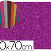 PLAQUE MOUSSE LIDERPAPEL PAILLETÉE 50X70CM 60G/M2 ÉPAISSEUR 2MM UNICOLORE VIOLET