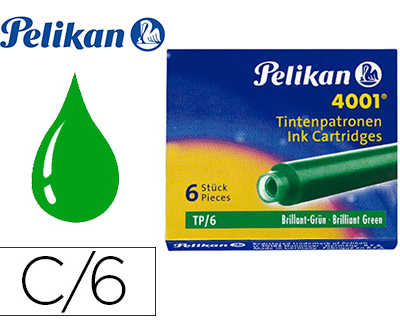 cartouche-pelikan-courte-stand-ard-vert-atui-6-unitas
