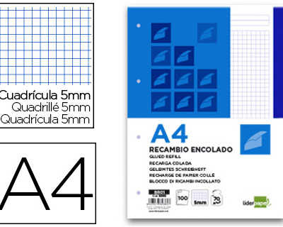 bloc-notes-liderpapel-feuilles-mobiles-encoll-es-a4-210x297mm-quadrillage-5mm-100f-70g-m2-4-trous-1-bande-coloris-bleu